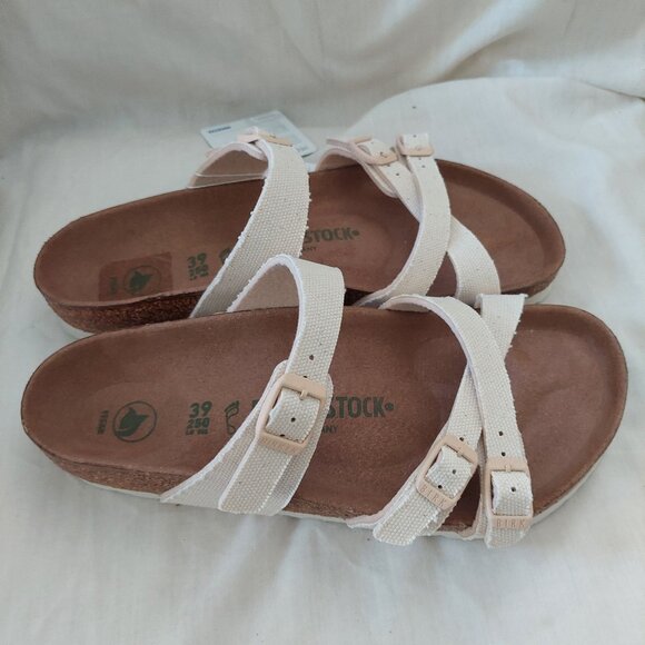 Birkenstock Franca Rivel Vegan Eggsheshell size 8 women Adjustable Slide Sandal - Picture 1 of 4